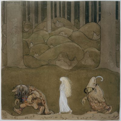Prinzessin und Trolle von John Bauer