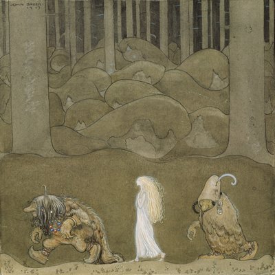 Die Prinzessin und die Trolle von John Bauer