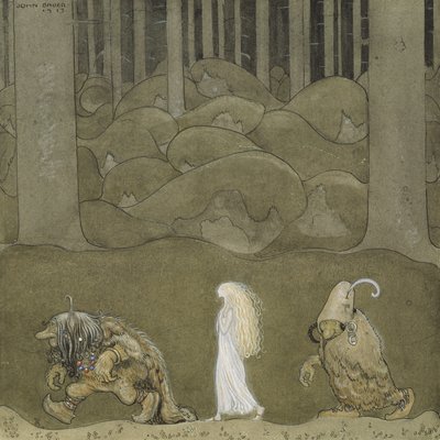 Die Prinzessin und die Trolle von John Bauer