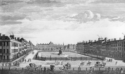 Ansicht des Leicester Square, London, 1753 von John Bowles