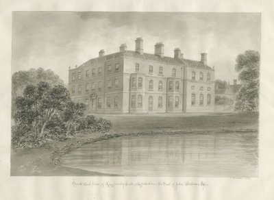 Biddulph - Knypersley Hall [neu]: Sepia-Zeichnung von John Buckler