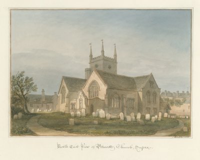 Sussex - Petworth Kirche, 1825 von John Buckler