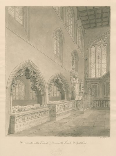 Tamworth Kirche - Denkmäler von John Buckler