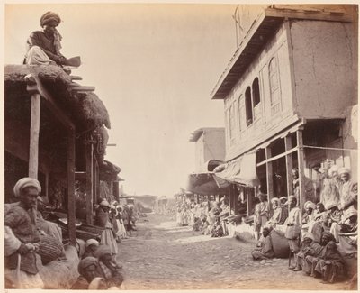 Straßenszene, Jalalabad 1879 von John Burke