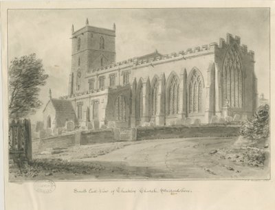 Checkley Kirche von John Chessell Buckler