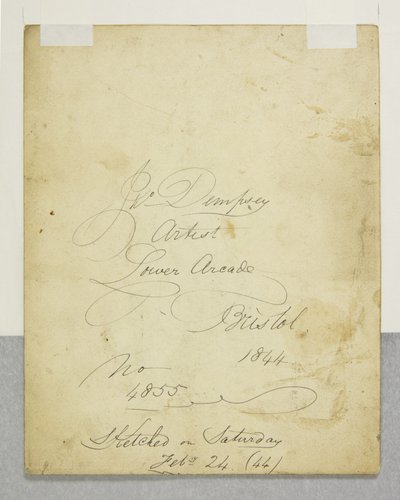 Porträt eines Jugendlichen, Rückseite von John Church Dempsey