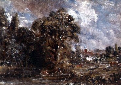 Ein Bauernhaus am Wasser von John Constable