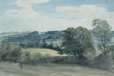 Landschaft mit Gebäuden in der Ferne von John Constable