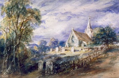 Stoke Poges Kirche, Buckinghamshire, 1833 von John Constable