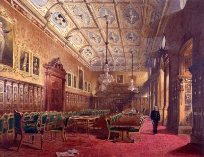 Innenansicht der Ironmongers Hall, London, 1888 von John Crowther