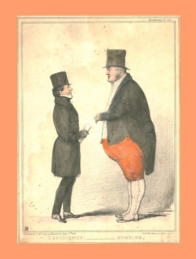 Defizit. - Überschuss., 1836 von John Doyle