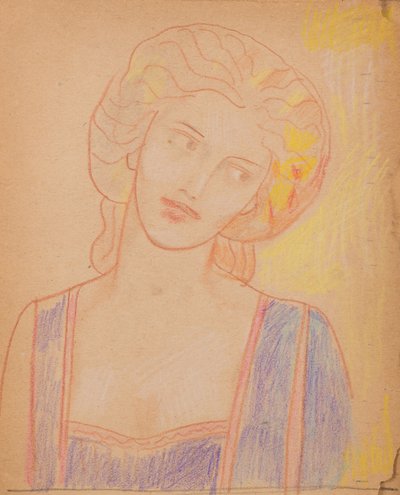 Ohne Titel [Mittelalterliche weibliche Figur] von John Duncan