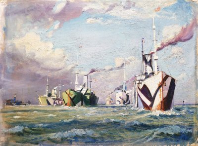 Ein Cunarder (Dampfschiff), ca. 1918 von John Everett
