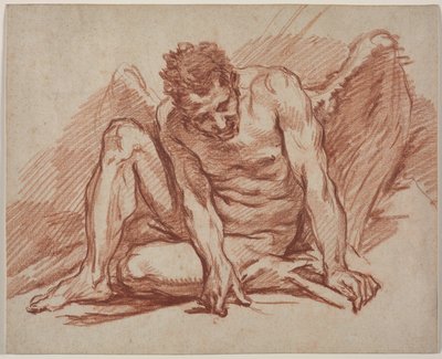 Männliche Akademie mit Flügeln von John Flaxman