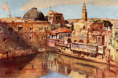 Jerusalem.- Der Teich von Hiskia, 1902 von John Fulleylove