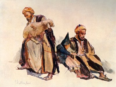 Syrische Hirten und Hirtenjunge, 1902 von John Fulleylove