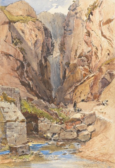 Die Kastalische Quelle, Delphi von John Fulleylove