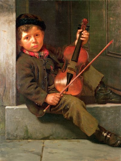 Der Junge Geiger (1874) von John George Brown