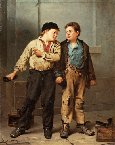 Der Streit, 1866 von John George Brown