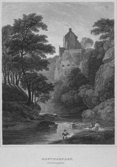 Hawthornden, Edinburghshire, 1814 von John Greig