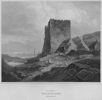 Der Turm von Goldieland, Roxburghshire, 1814 von John Greig