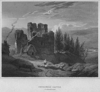 Thirlwall Castle, Northumberland, 1814 von John Greig