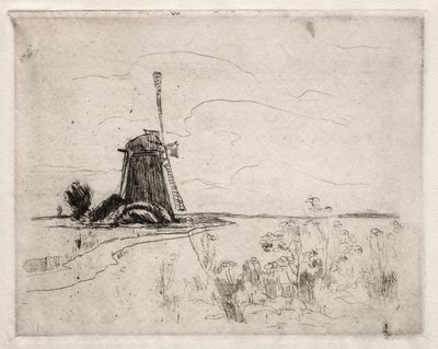 Mühle und Unkraut, Holland von John Henry Twachtman