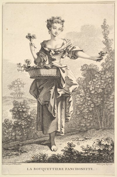 Das Blumenmädchen Fanchonette, 1741-63 von John Ingram