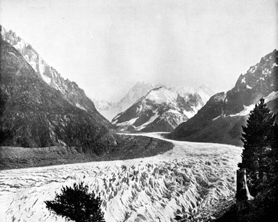 Der Mer de Glace, Schweiz, 1893 von John L. Stoddard