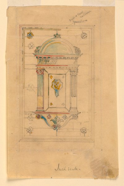 Entwurf für eine Wandnische von John La Farge