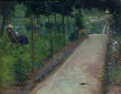 Ein grauer Sommertag, Grez, 1883 von John Lavery