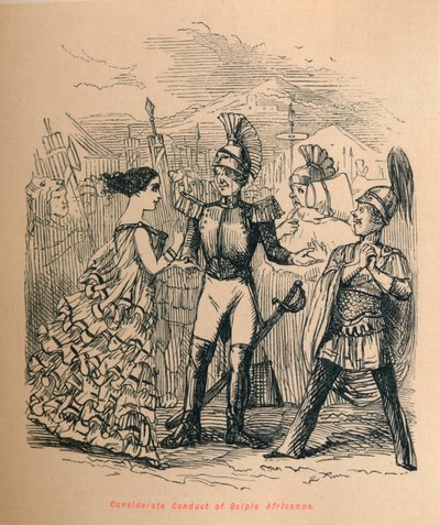 Rücksichtsvoller Umgang des Scipio Africanus, 1852 von John Leech