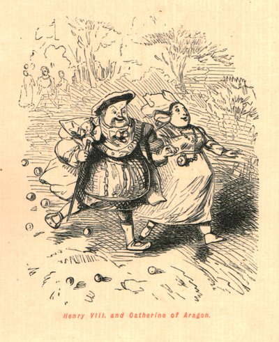 Heinrich VIII. und Katharina von Aragon, 1897 von John Leech