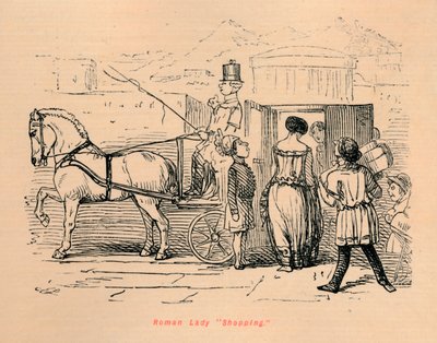 Römische Dame beim Einkaufen, 1852 von John Leech