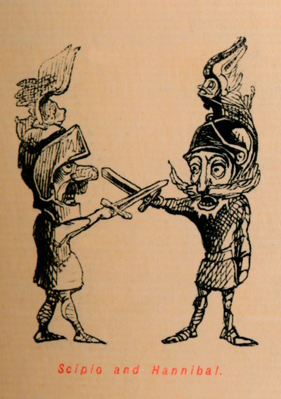 Scipio und Hannibal, 1852 von John Leech