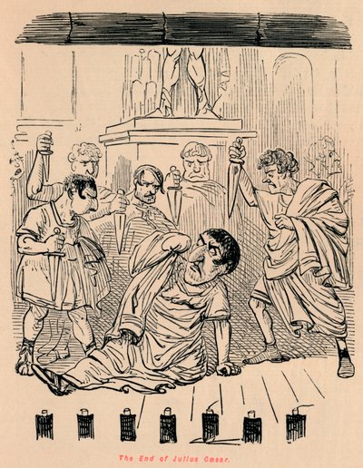 Das Ende von Julius Caesar, 1852 von John Leech