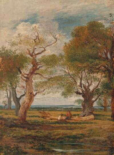 Landschaft mit Figuren von John Linnell