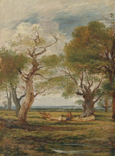 Landschaft mit Figuren von John Linnell