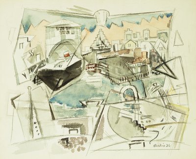Waterfront, Manhattan von John Marin