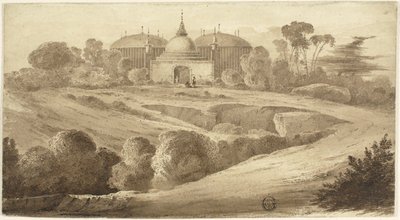 Fantastische orientalische Landschaft von John Martin