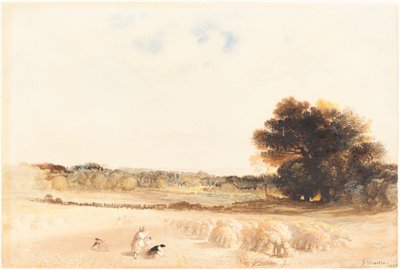 Ährenleser im Weizenfeld von John Martin
