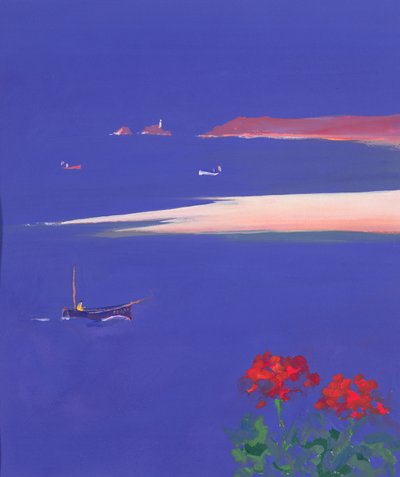 Godrevy und Blaues Boot, 1999 von John Miller