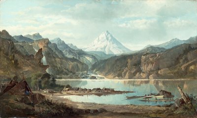 Berglandschaft mit Indianern, 1870-75 von John Mix Stanley