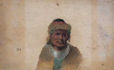 Unidentifizierter indischer Mann von John Mix Stanley