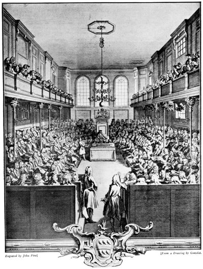 Das Unterhaus, 1742, ca. 1920 von John Pine