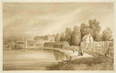 Seilgang und Rückseite des neuen Gefängnisses von John Reverend Eden