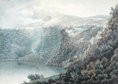 Der See und die Stadt Nemi von John Robert Cozens