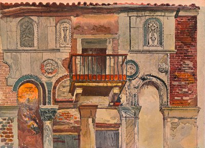 Fondaco De Turchi, Venedig, um 1853 von John Ruskin
