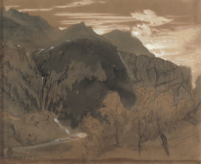 Gebirgige Landschaft von John Ruskin