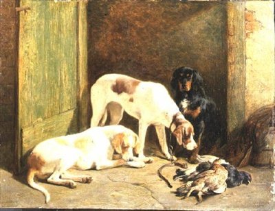 Zeigerhunde und ein Gordon Setter von John Sargent Noble